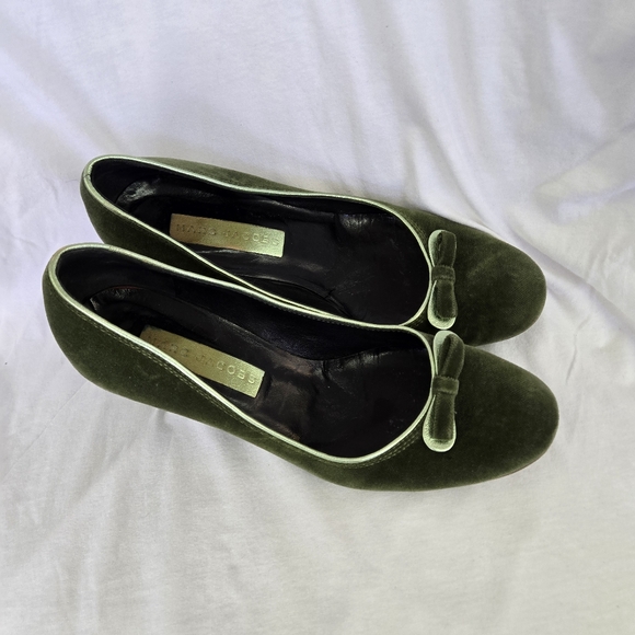Marc Jacobs green velvet leather shoes pumps 9.5 - Picture 8 of 14